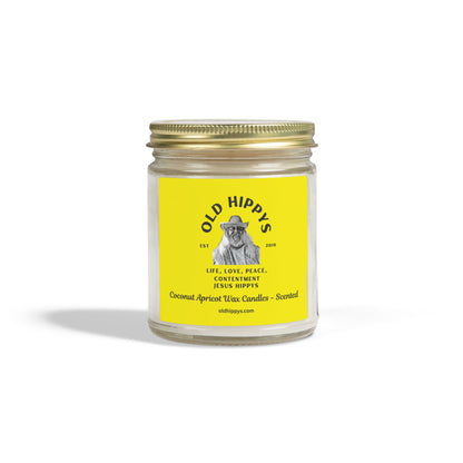 Coconut Apricot Scented Candle (4oz/9oz) by Old Hippys