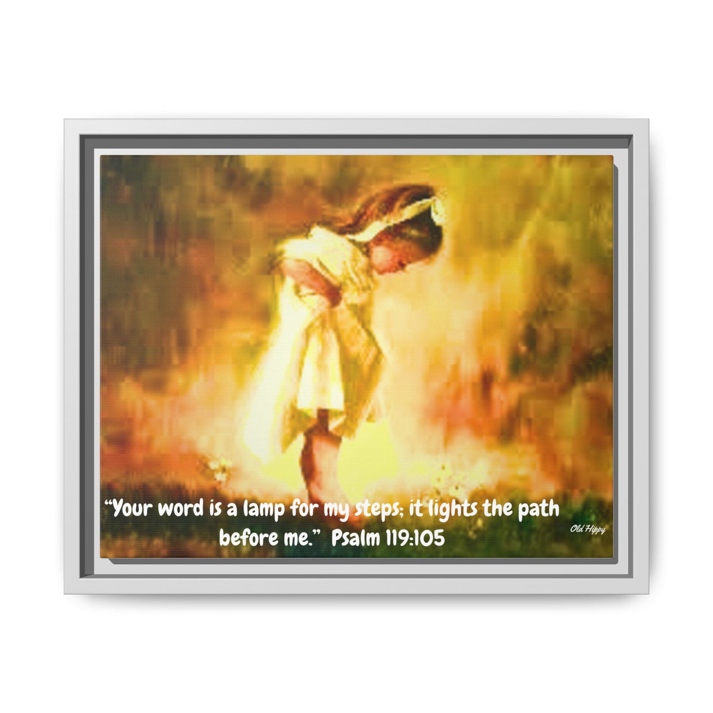 Guided by the Light of the Word of God Wood Framed Canvas