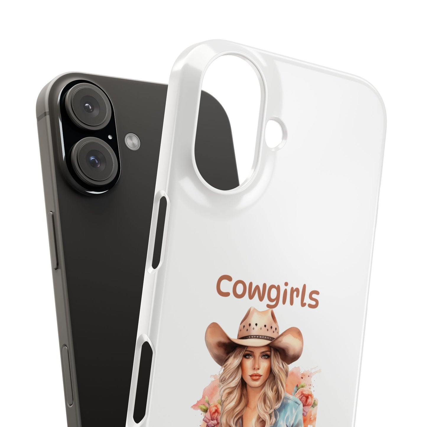 Cowgirls Phone Case — "Real Cowgirls Ride by Faith Not by Sight" Christian Western iPhone Snap Case