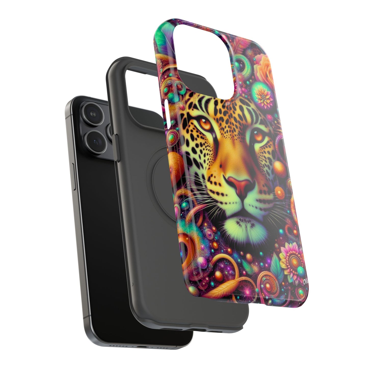 Leopard Psychedelic Phone Case — Vibrant Impact-Resistant iPhone Cover