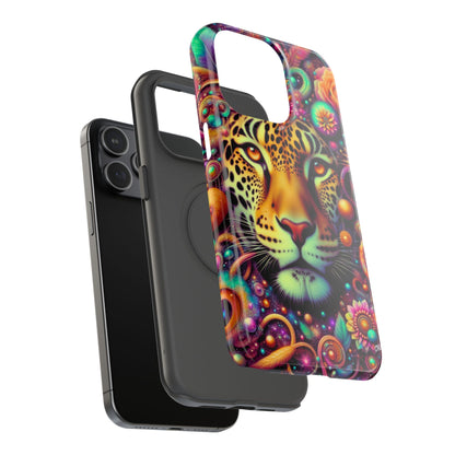Leopard Psychedelic Phone Case — Vibrant Impact-Resistant iPhone Cover