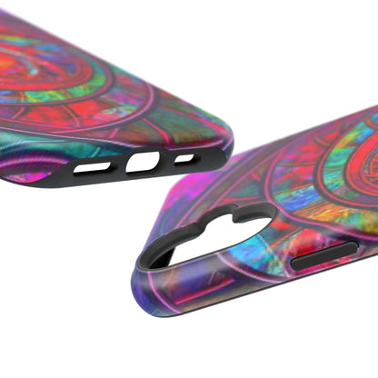 Protective Phone Case — Vibrant Abstract Mandala Impact-Resistant Design