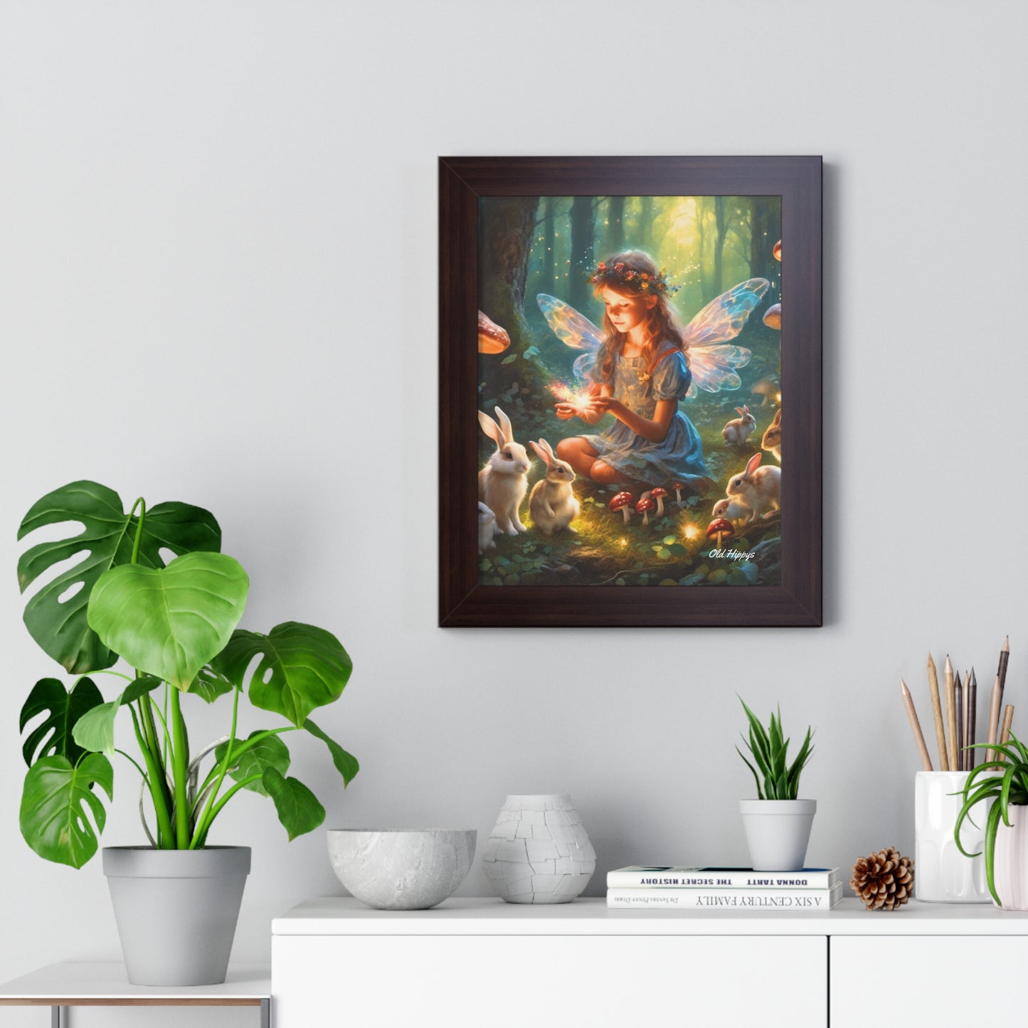 Young Fairy with Rabbits