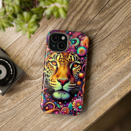 Leopard Psychedelic Phone Case — Vibrant Impact-Resistant iPhone Cover