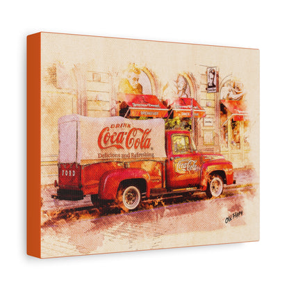 "Coke and Americana" – Vintage Coca-Cola Delivery Truck Canvas Art