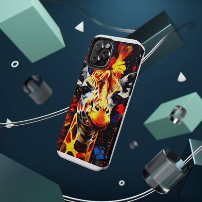 Funky Giraffe Art Impact-Resistant Phone Case —