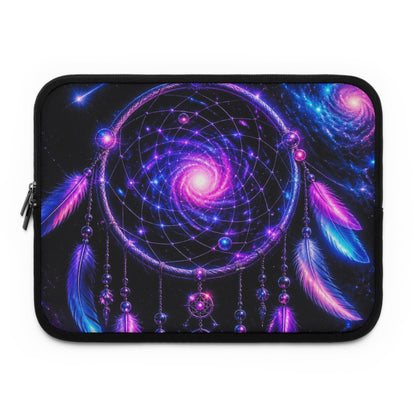 Cosmic Dreamcatcher Laptop Sleeve — Neon Boho Protective Case