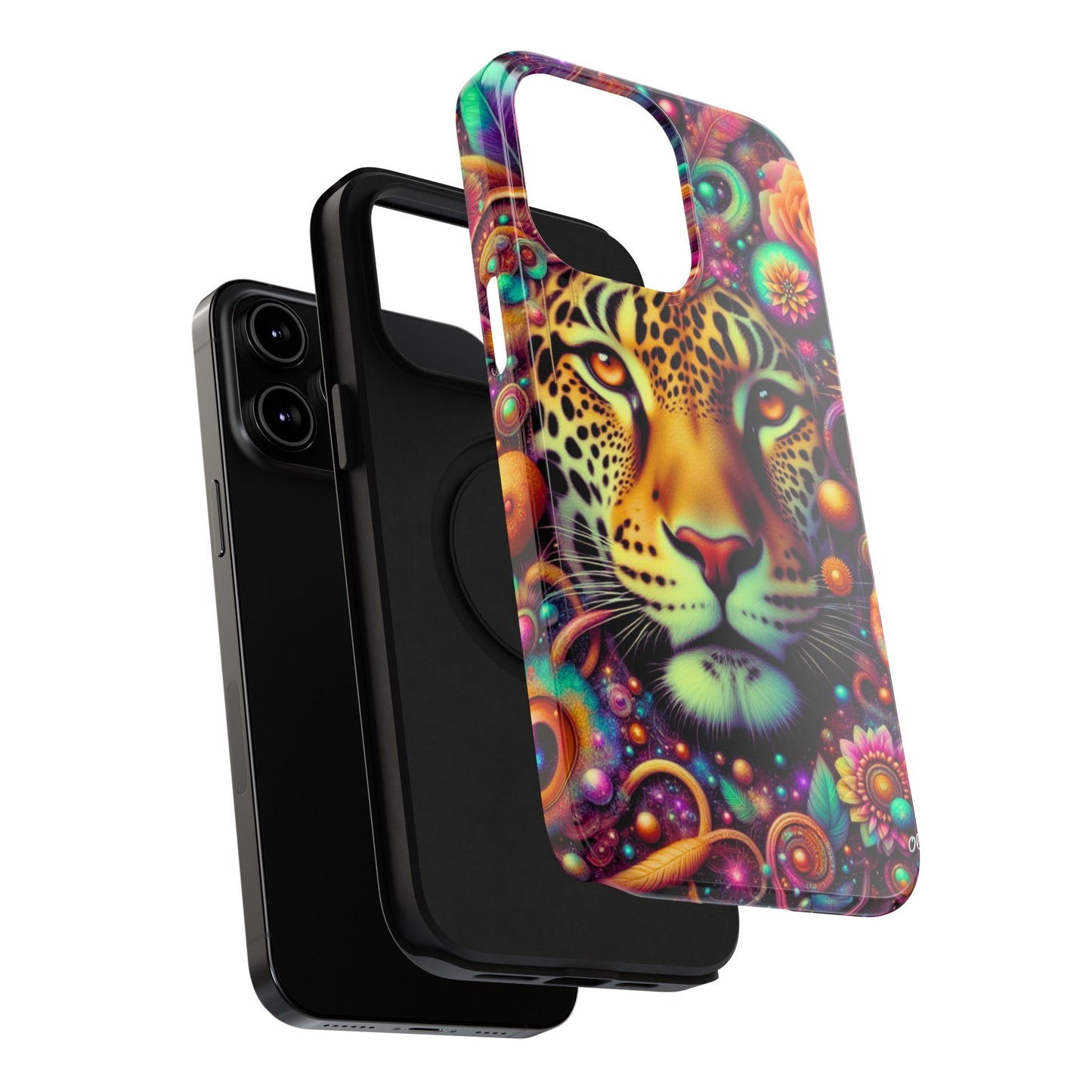 Leopard Psychedelic Phone Case — Vibrant Impact-Resistant iPhone Cover
