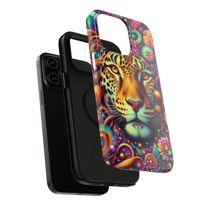 Leopard Psychedelic Phone Case — Vibrant Impact-Resistant iPhone Cover