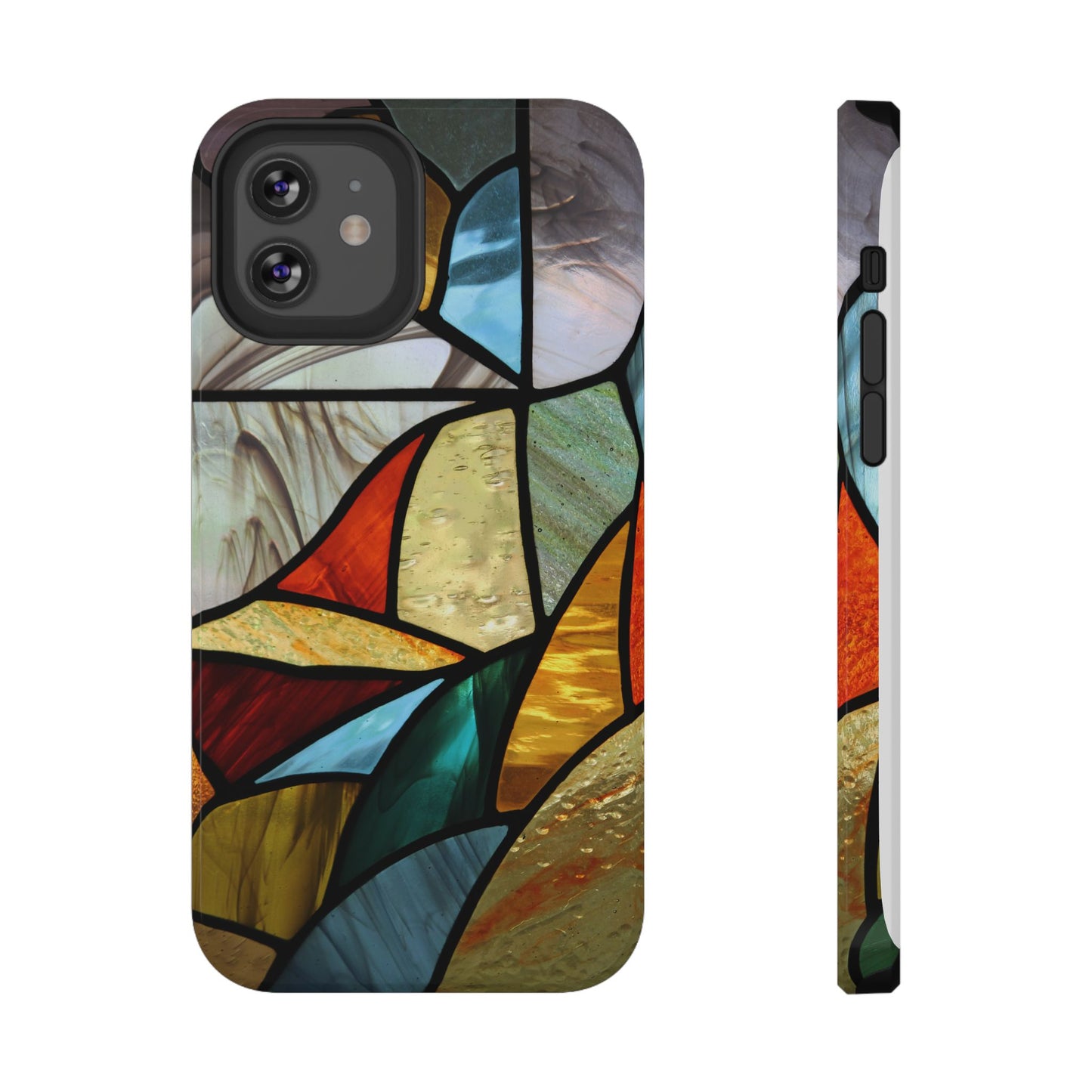 Stained Glass Impact Phone Case — Colorful Mosaic Protective Cover