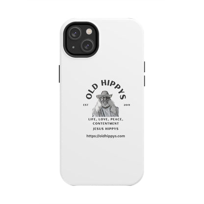 Old Hippys Phone Case — 'Life, Love, Peace, Contentment' Tough Protective Case