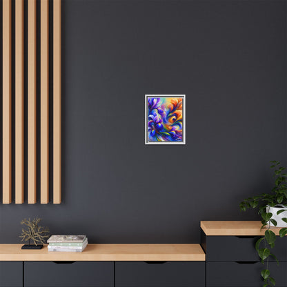 Iris Symphony #1 Wood Framed Matte Canvas