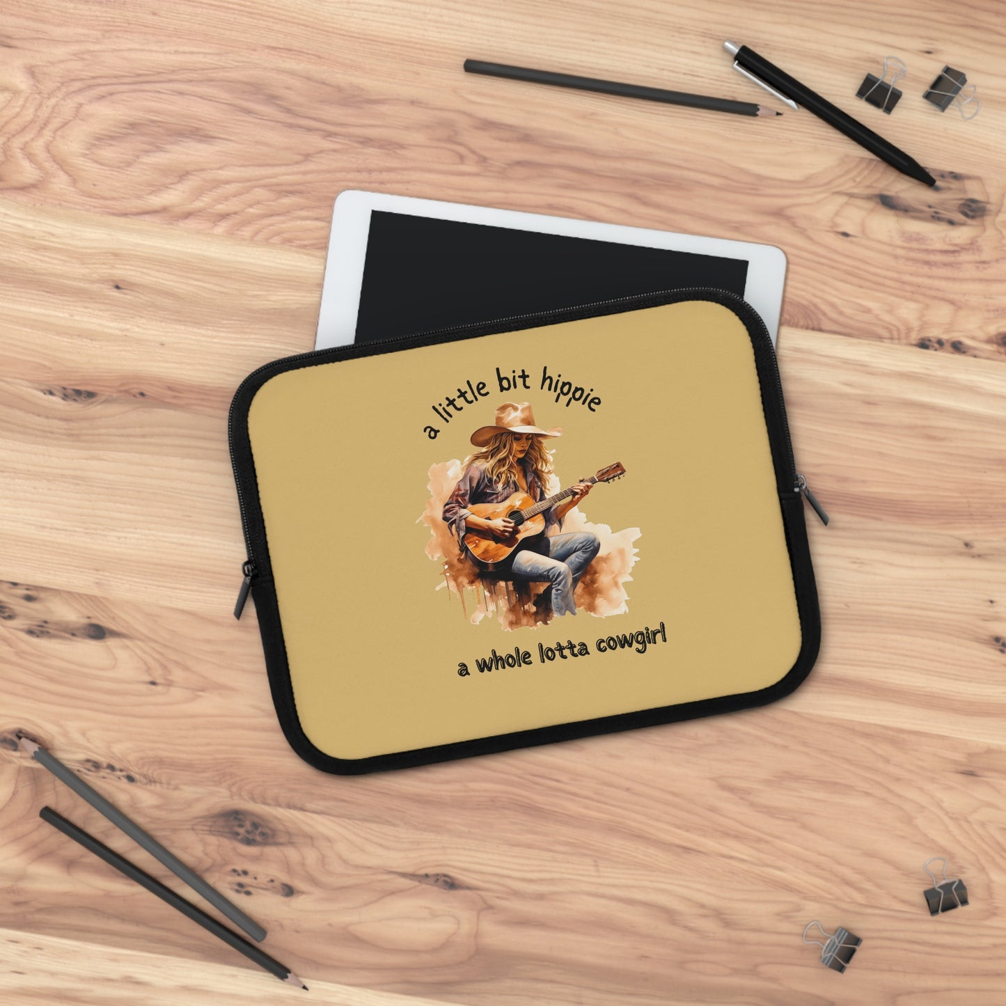 Cowgirl Hippie Laptop Sleeve — "a little bit hippie, a whole lotta cowgirl" Protective Case
