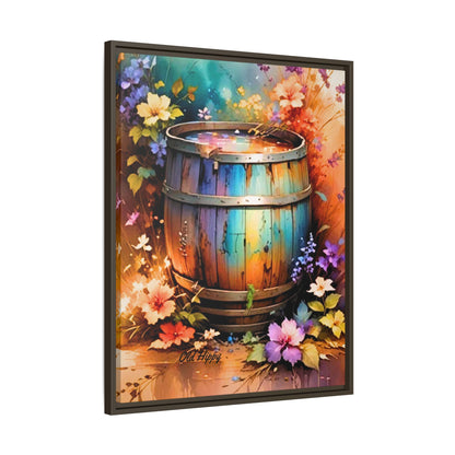 "The Barrel of Forgotten Wishes" Framed Canvas Wall Art