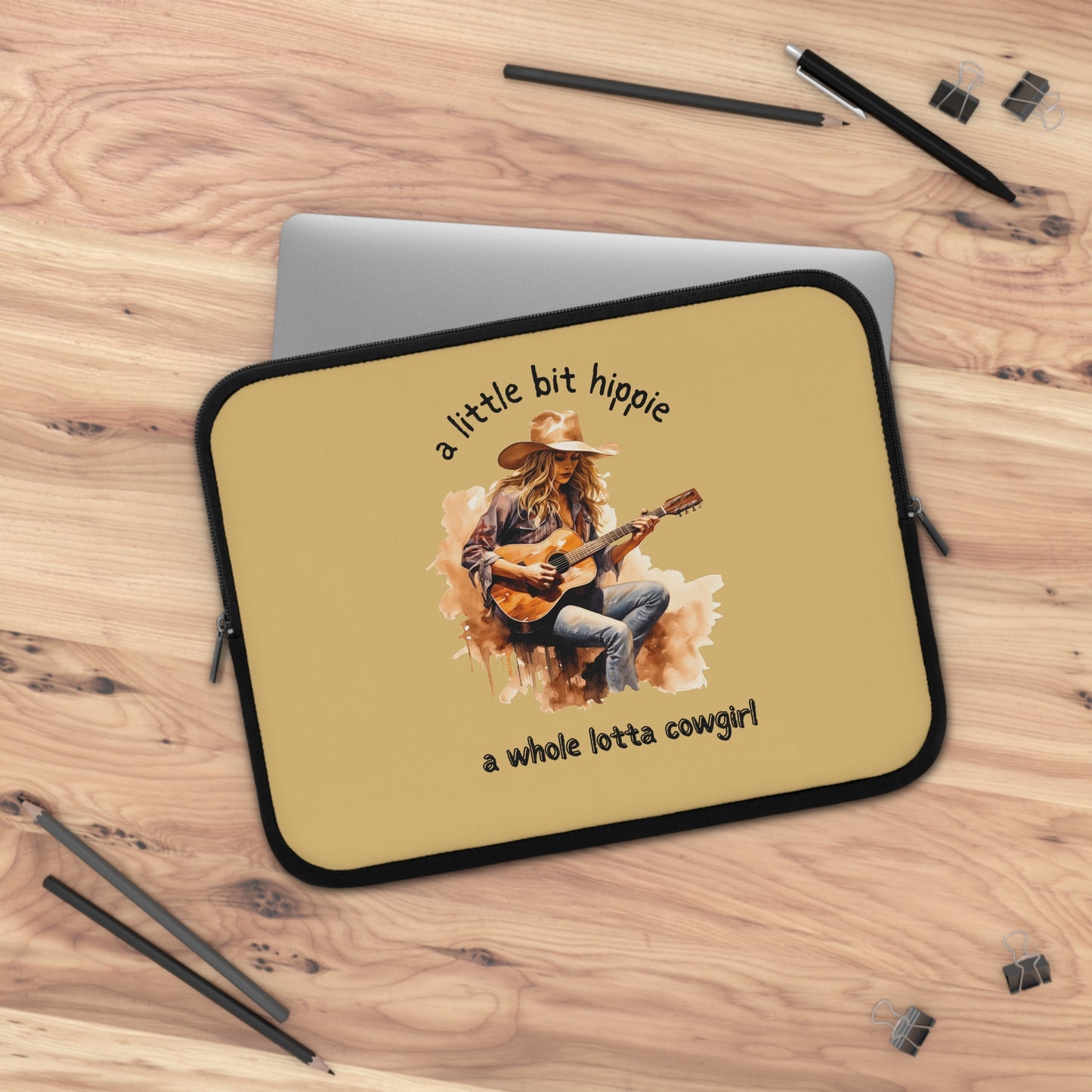 Cowgirl Hippie Laptop Sleeve — "a little bit hippie, a whole lotta cowgirl" Protective Case