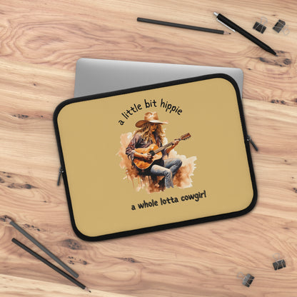 Cowgirl Hippie Laptop Sleeve — "a little bit hippie, a whole lotta cowgirl" Protective Case