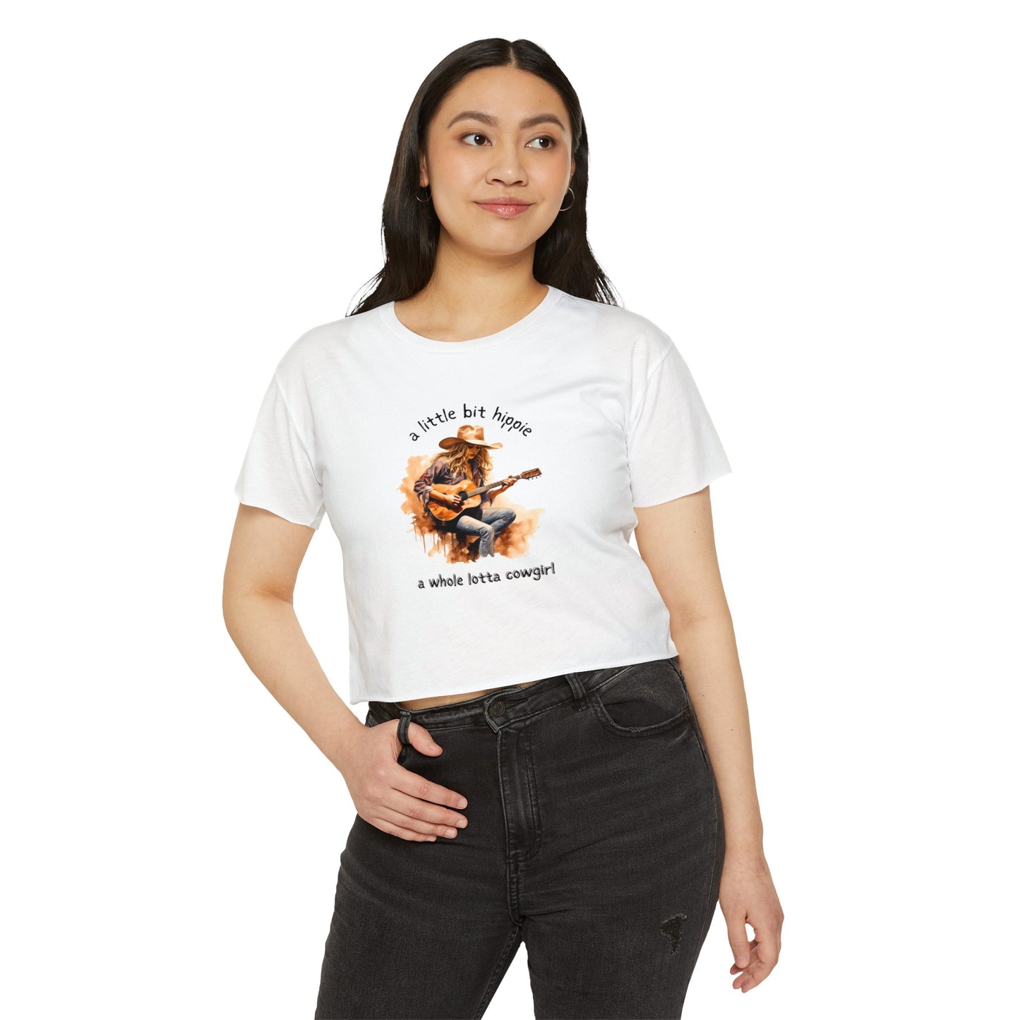 Hippie Cowgirl Women's Festival Crop Top Tee