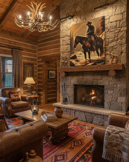 “Still Waters, Weathered Soul”  Rustic Matte Stretched Canvas