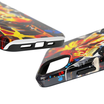 Funky Giraffe Art Impact-Resistant Phone Case —