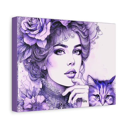 Lady in Purple Canvas Gallery Wraps