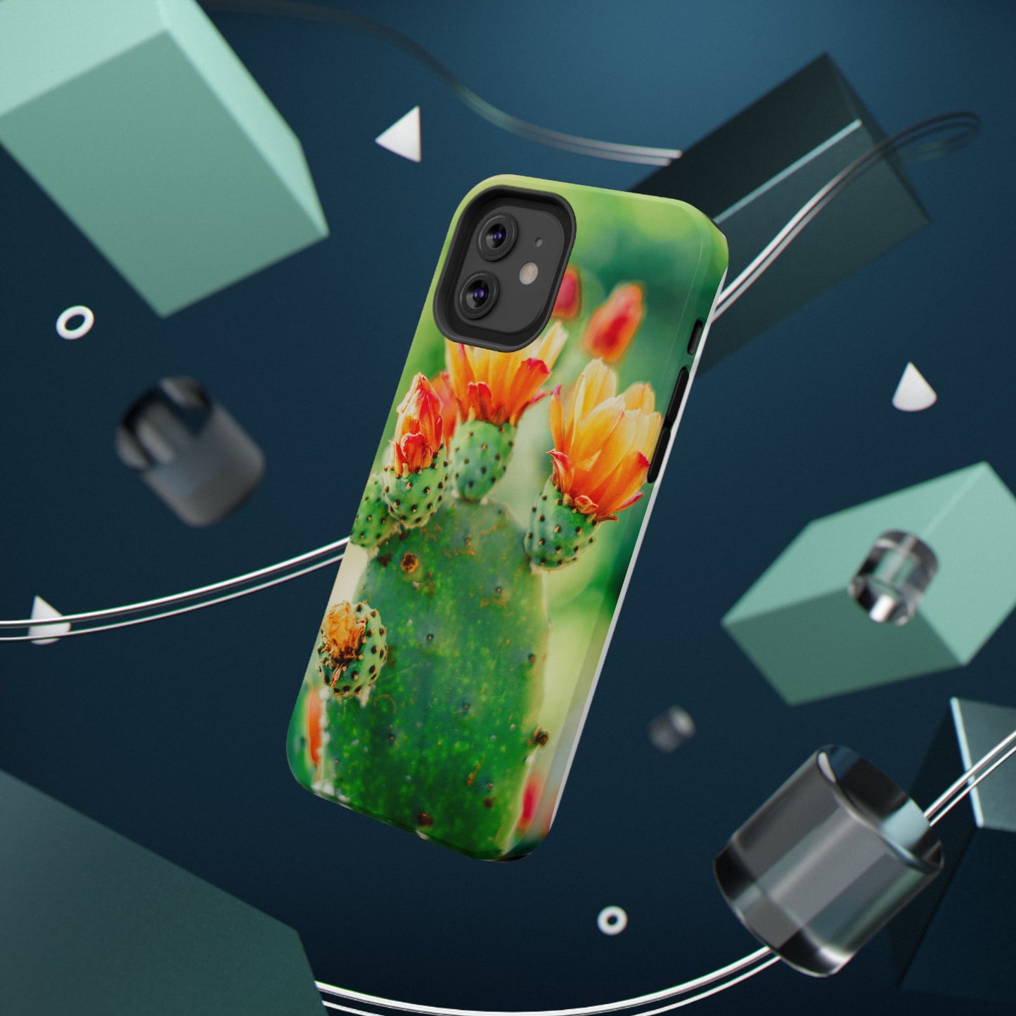 Cactus Bloom Phone Case — Impact-Resistant Floral iPhone Cover