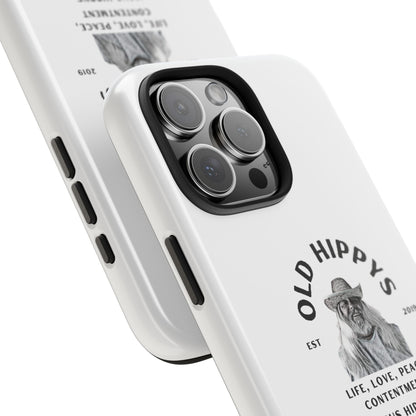 Old Hippys Phone Case — 'Life, Love, Peace, Contentment' Tough Protective Case