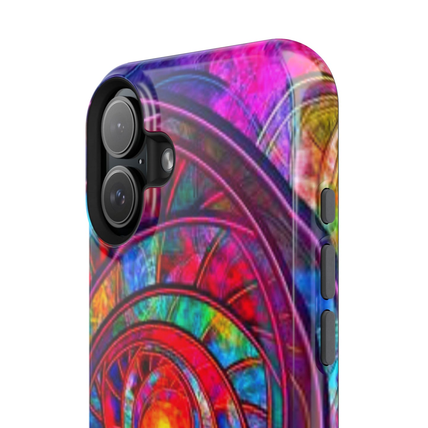 Protective Phone Case — Vibrant Abstract Mandala Impact-Resistant Design