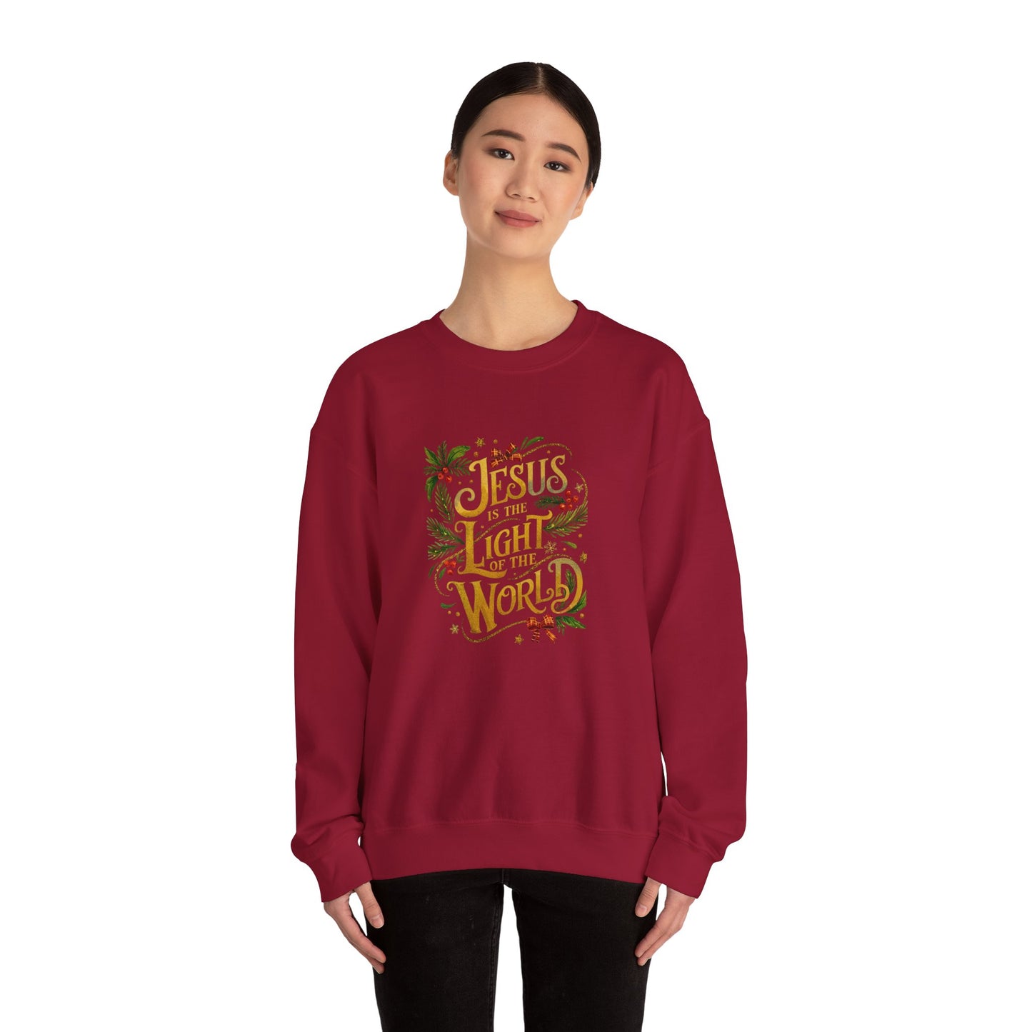 Jesus Light of the World Unisex Crewneck Sweatshirt