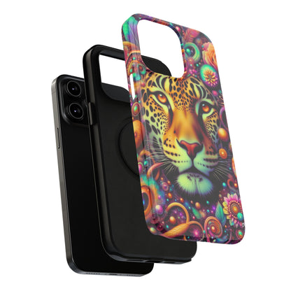 Leopard Psychedelic Phone Case — Vibrant Impact-Resistant iPhone Cover