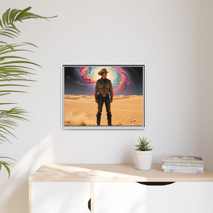 Stardust Wrangler- Framed Canvas AI Art by Old Hippy