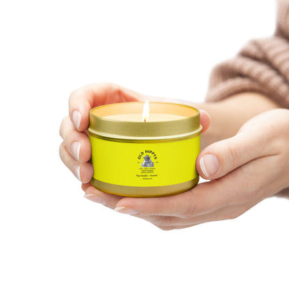 Scented Tin Candle — Bright Citrus Soy Candle from Old Hippys