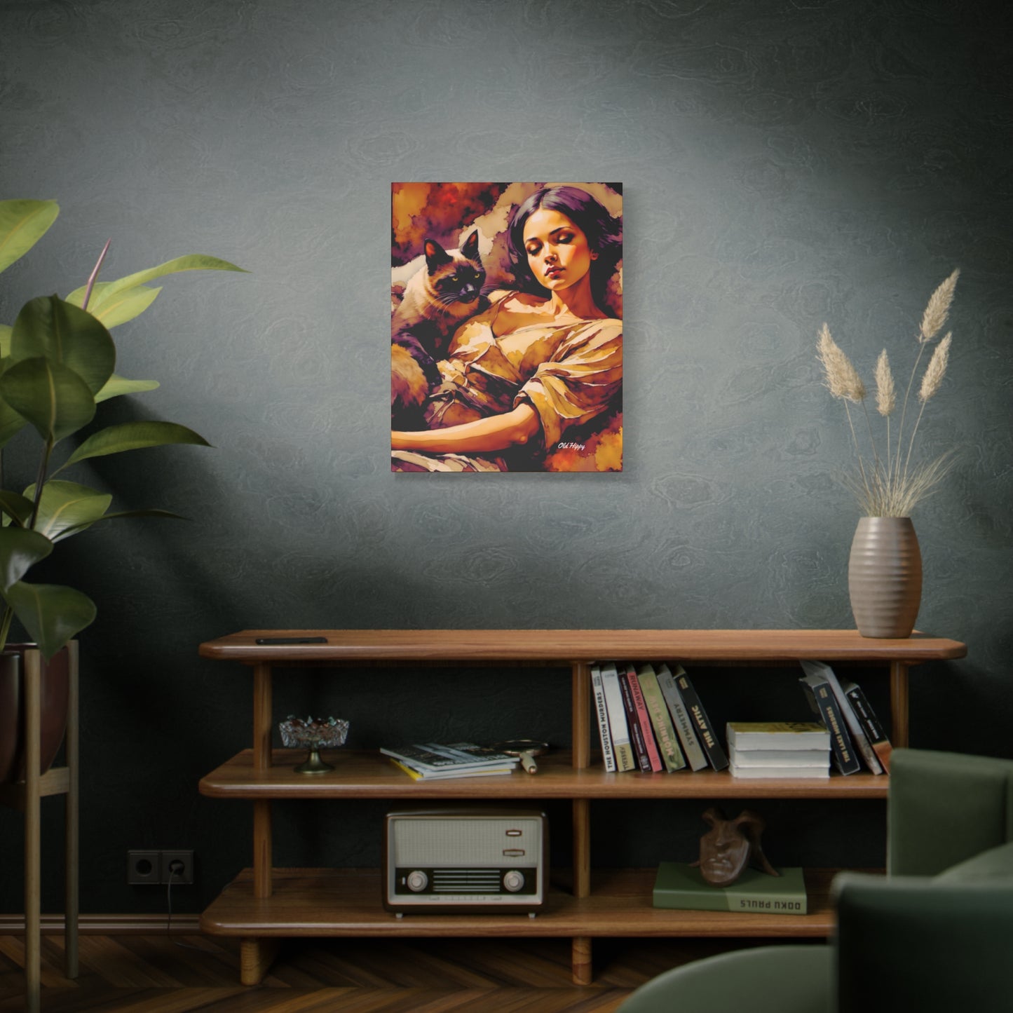 “Whispers in Sepia” – Picasso-Inspired AI Art on Canvas by Old Hippy
