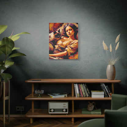 “Whispers in Sepia” – Picasso-Inspired AI Art on Canvas by Old Hippy