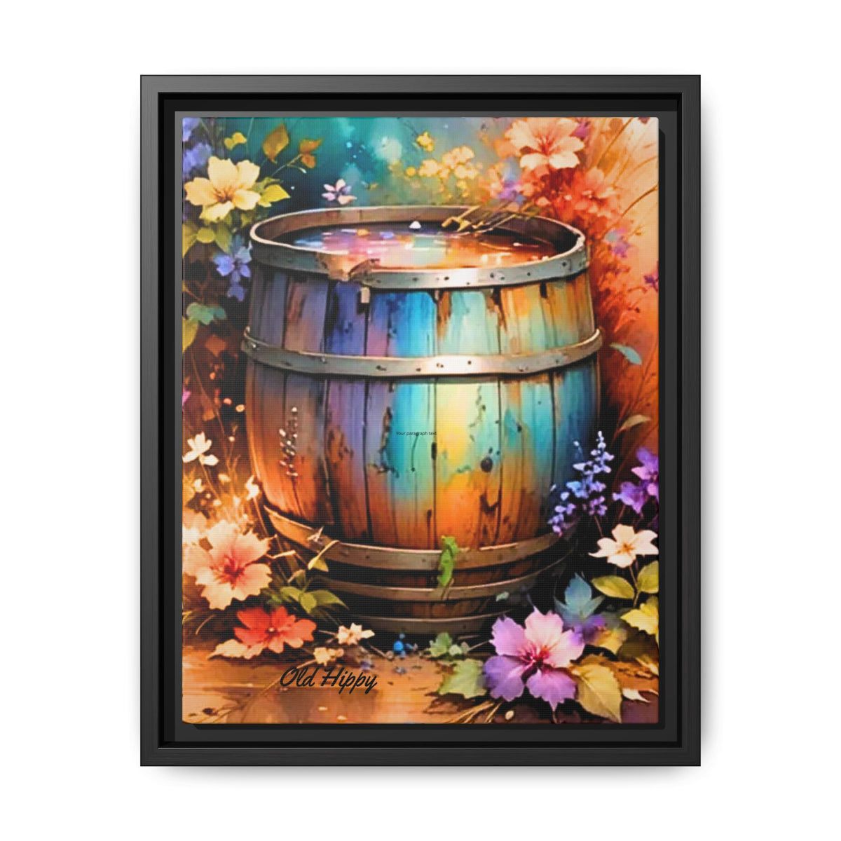 "The Barrel of Forgotten Wishes" Framed Canvas Wall Art