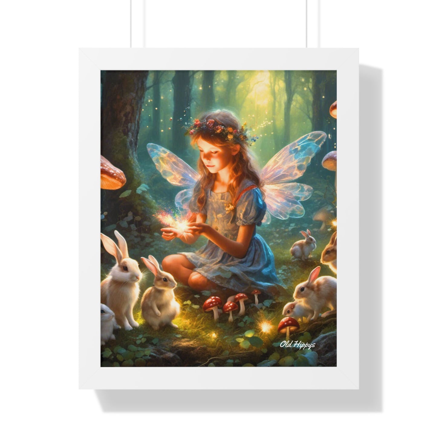 Young Fairy with Rabbits