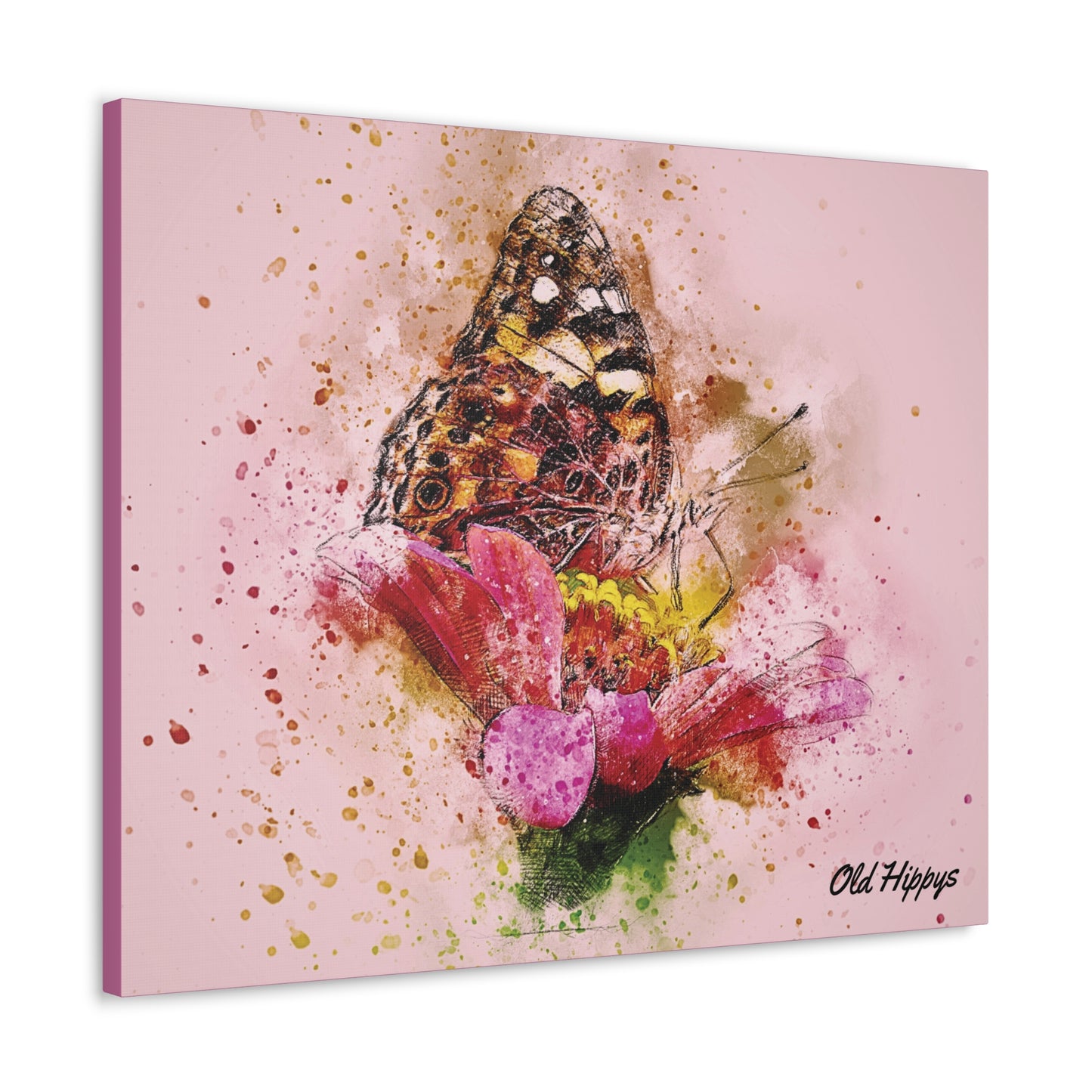 Butterfly Water Color Canvas Wrap