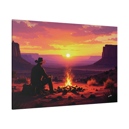 Twilight on the Range AI Canvas by Old Hippy