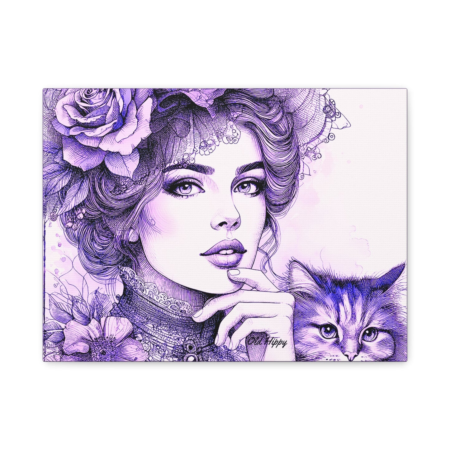 Lady in Purple Canvas Gallery Wraps
