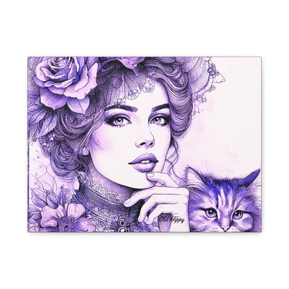 Lady in Purple Canvas Gallery Wraps