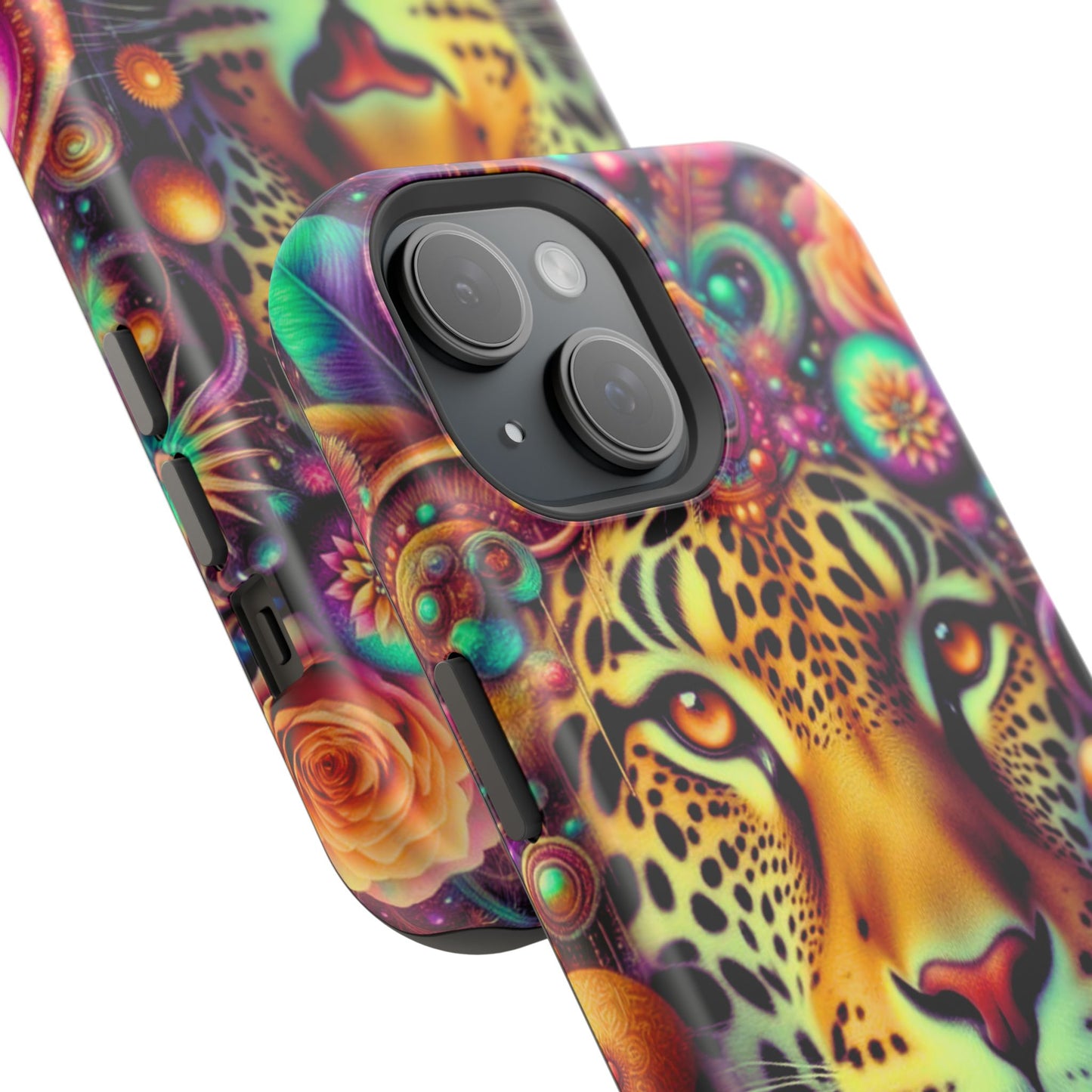 Leopard Psychedelic Phone Case — Vibrant Impact-Resistant iPhone Cover