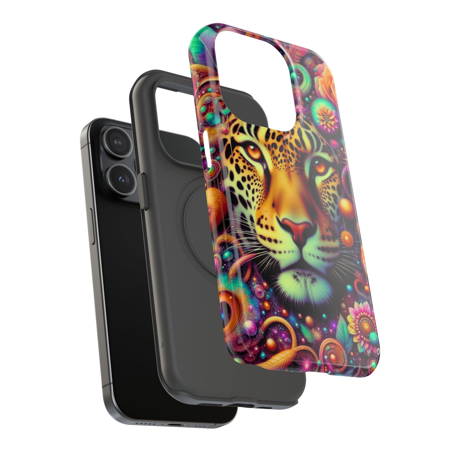Leopard Psychedelic Phone Case — Vibrant Impact-Resistant iPhone Cover
