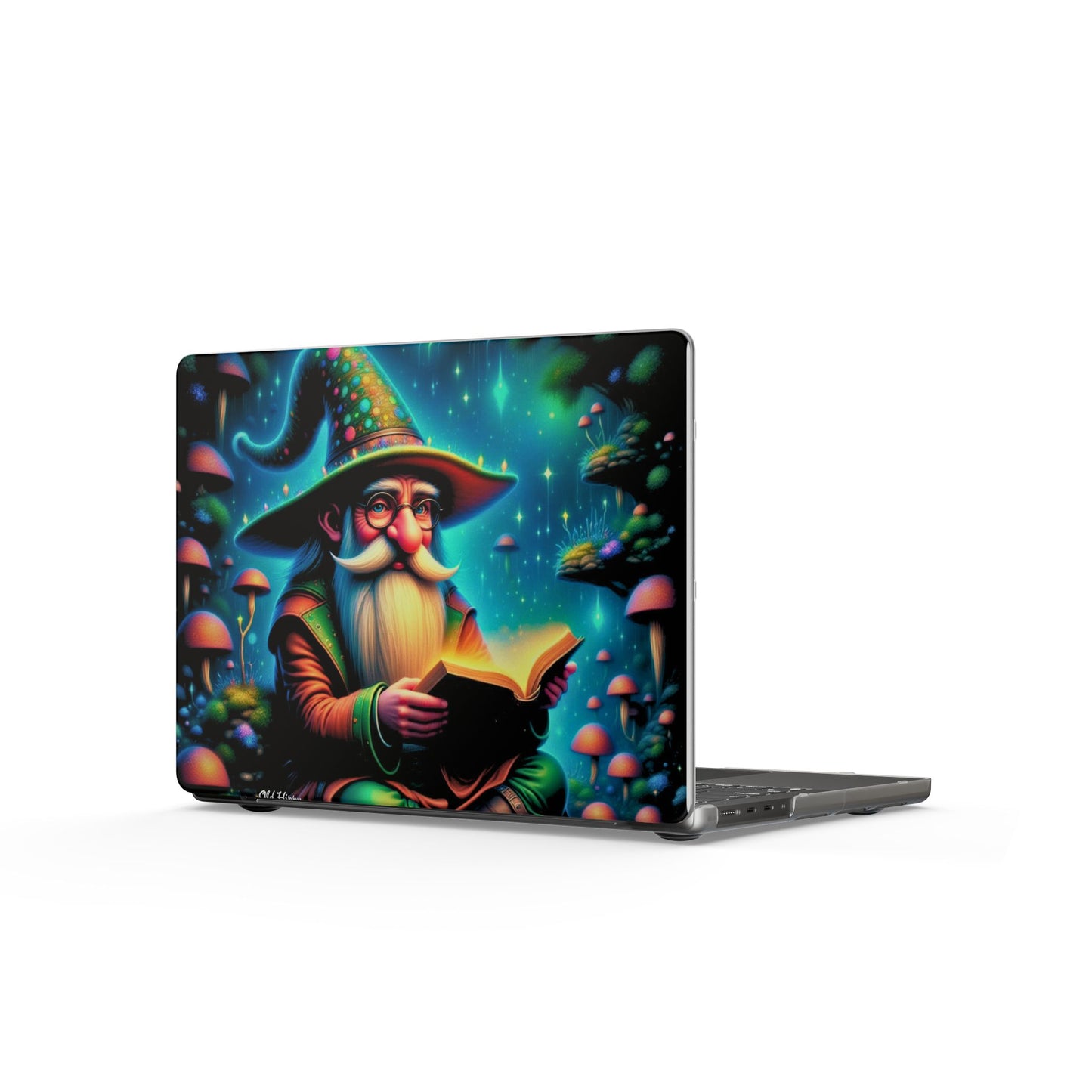 Whimsical Wizard Reading in Enchanted Forest MacBook Case