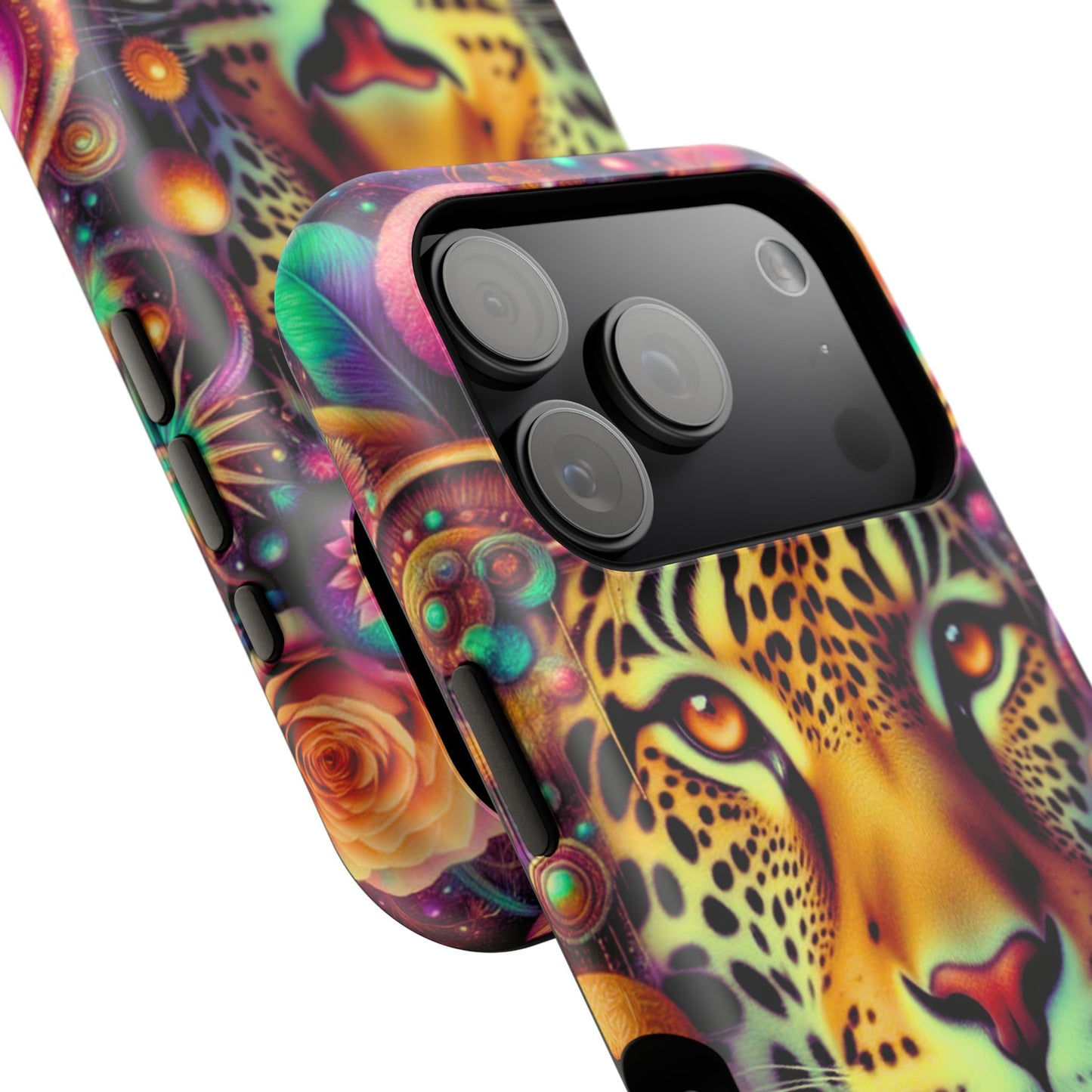 Leopard Psychedelic Phone Case — Vibrant Impact-Resistant iPhone Cover