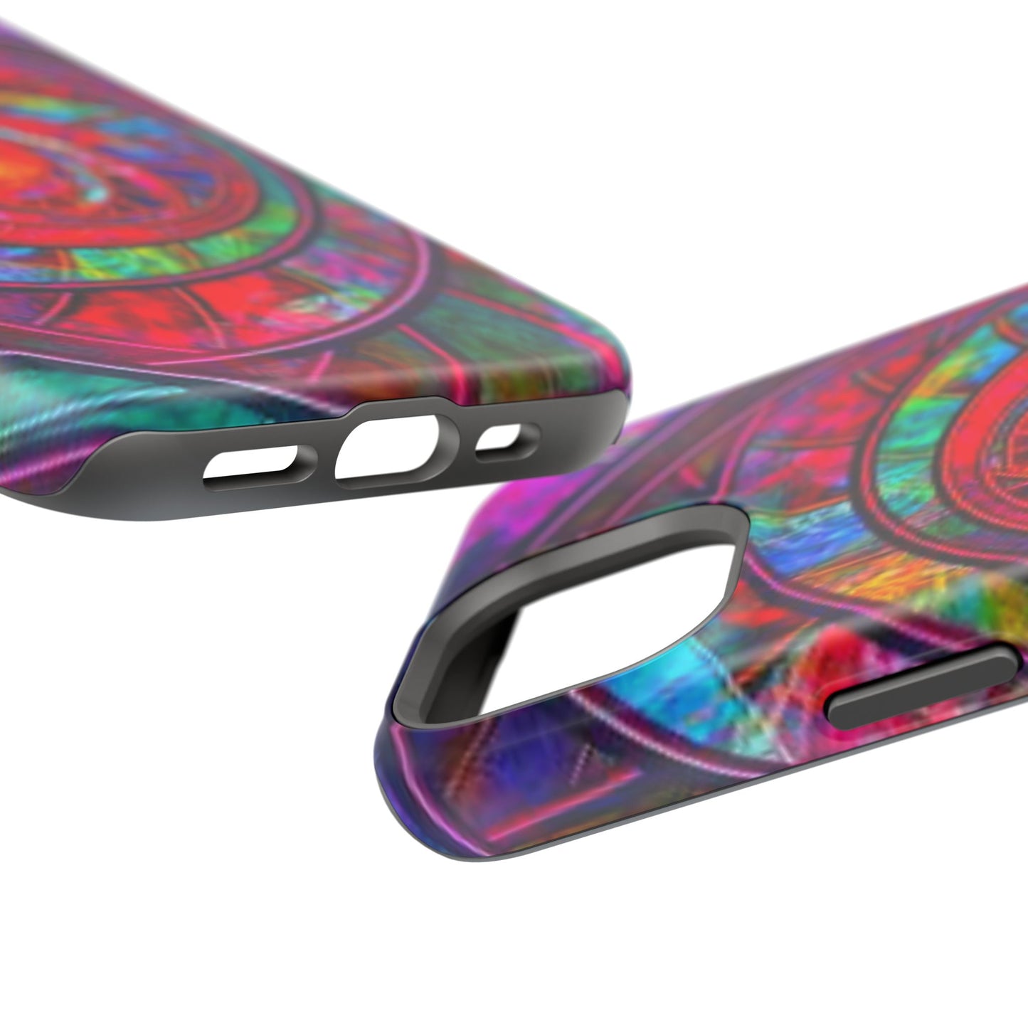 Protective Phone Case — Vibrant Abstract Mandala Impact-Resistant Design