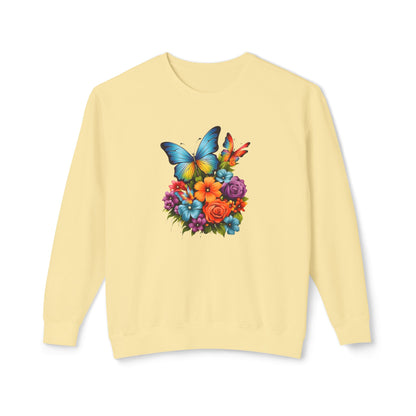 Butterfly Floral Crewneck Sweatshirt