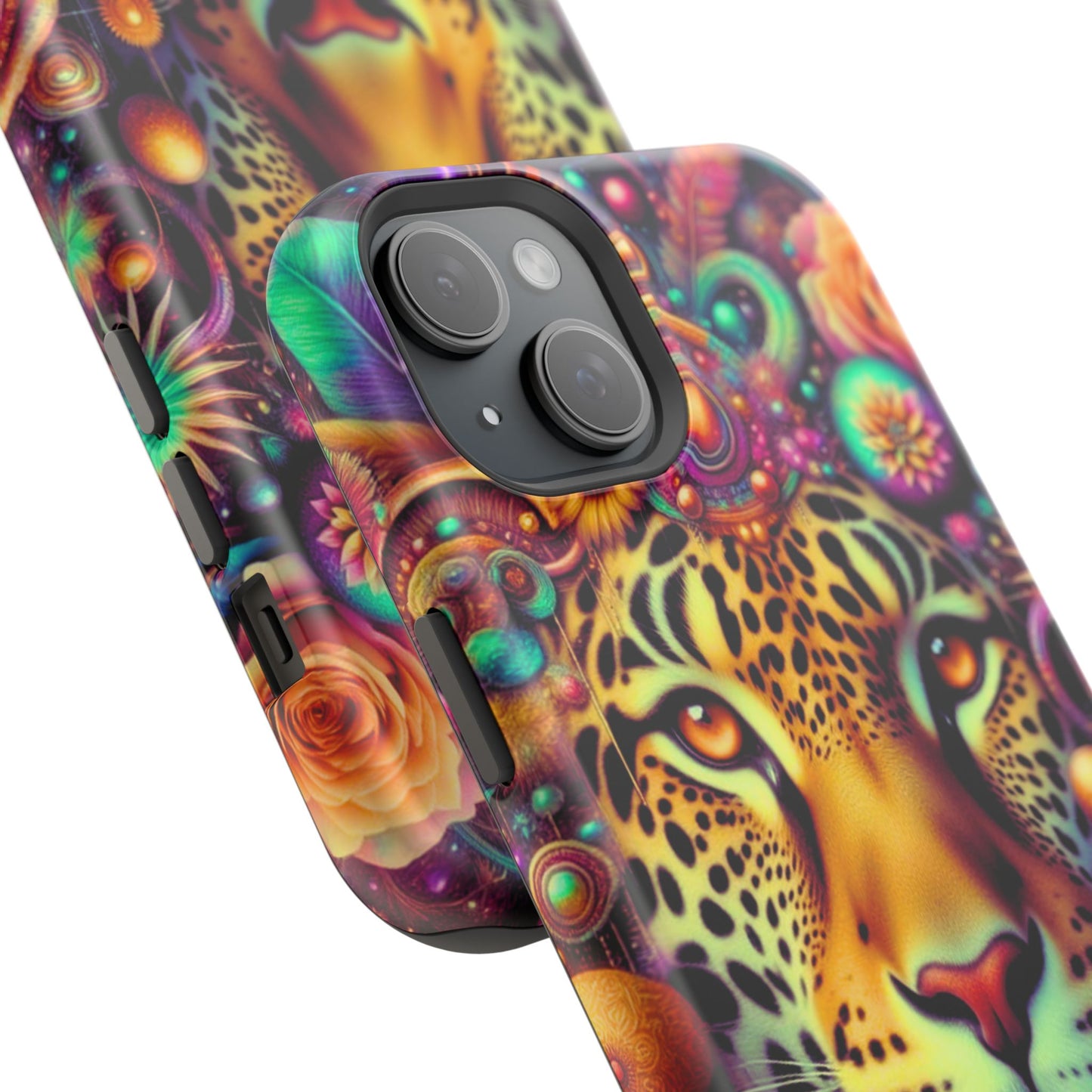 Leopard Psychedelic Phone Case — Vibrant Impact-Resistant iPhone Cover