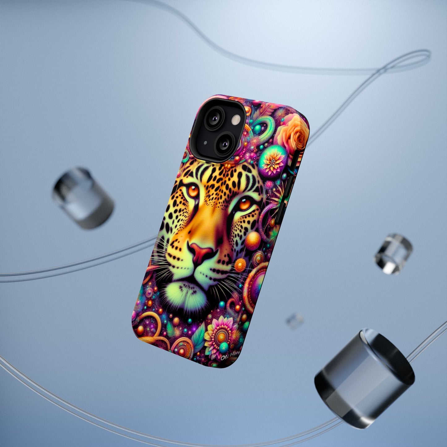 Leopard Psychedelic Phone Case — Vibrant Impact-Resistant iPhone Cover