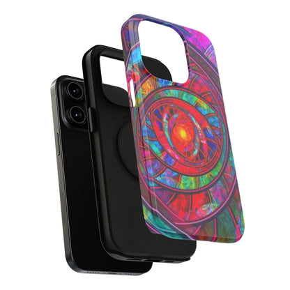 Protective Phone Case — Vibrant Abstract Mandala Impact-Resistant Design