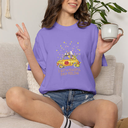 Snoopy 'Peaceful Easy Feeling' T-Shirt — VW Beetle Retro Lyrics Tee