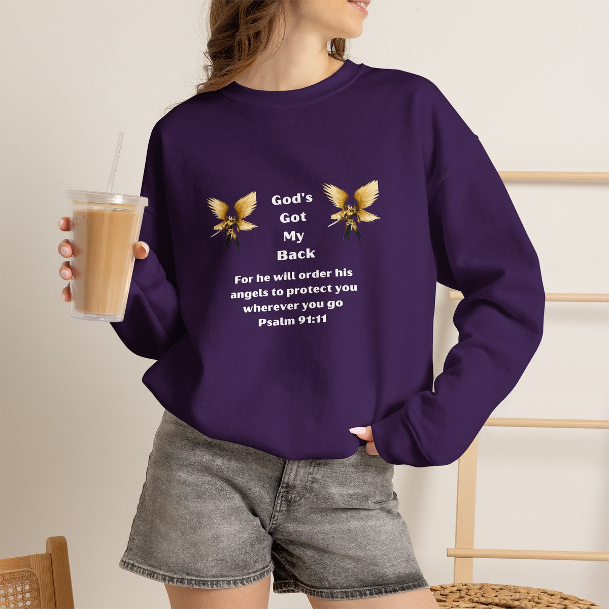 God's Got  My Back Crewneck Sweatshirt